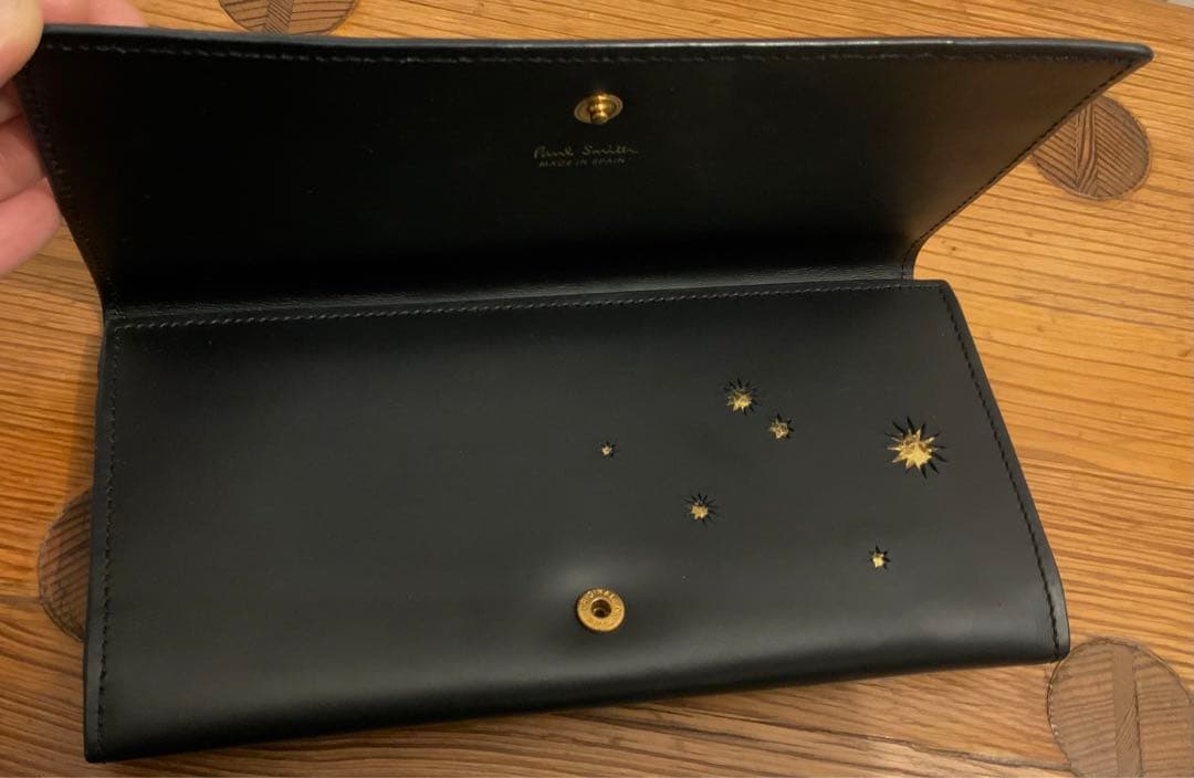 ポールスミス 長財布 星柄 スペイン製 牛革 レザー スター