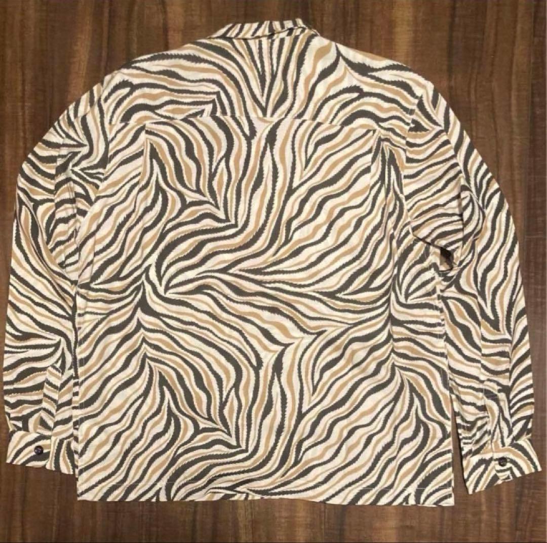 【L】ゼブラオープンカラーシャツ　tenderloin 風　zebra open