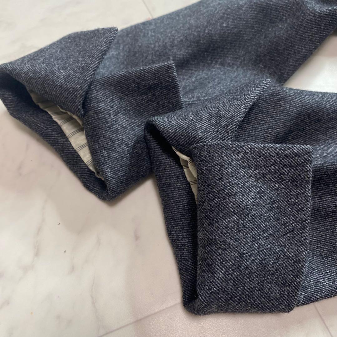 組曲　大きいサイズ2XL パンツスーツ　グレー　カシミヤ混