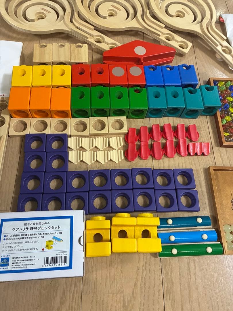 お値下♡ボーネルンド　クアドリラ　ツイスト&レールセット♡【鉄琴ブロックセット】
