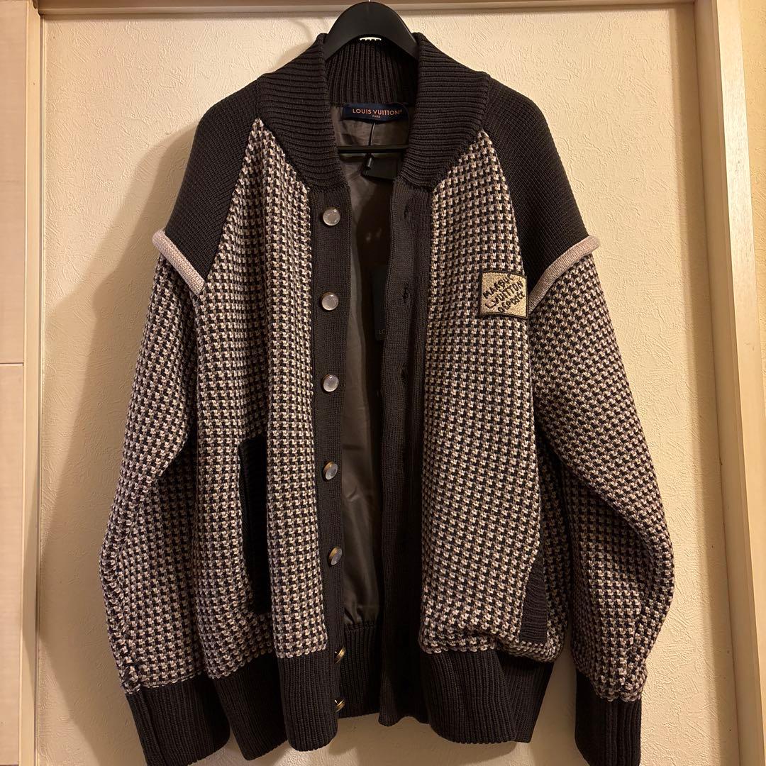 LVメンズ ニット ジャンパー ボタンコットンブレンドブルゾン 新品未使用