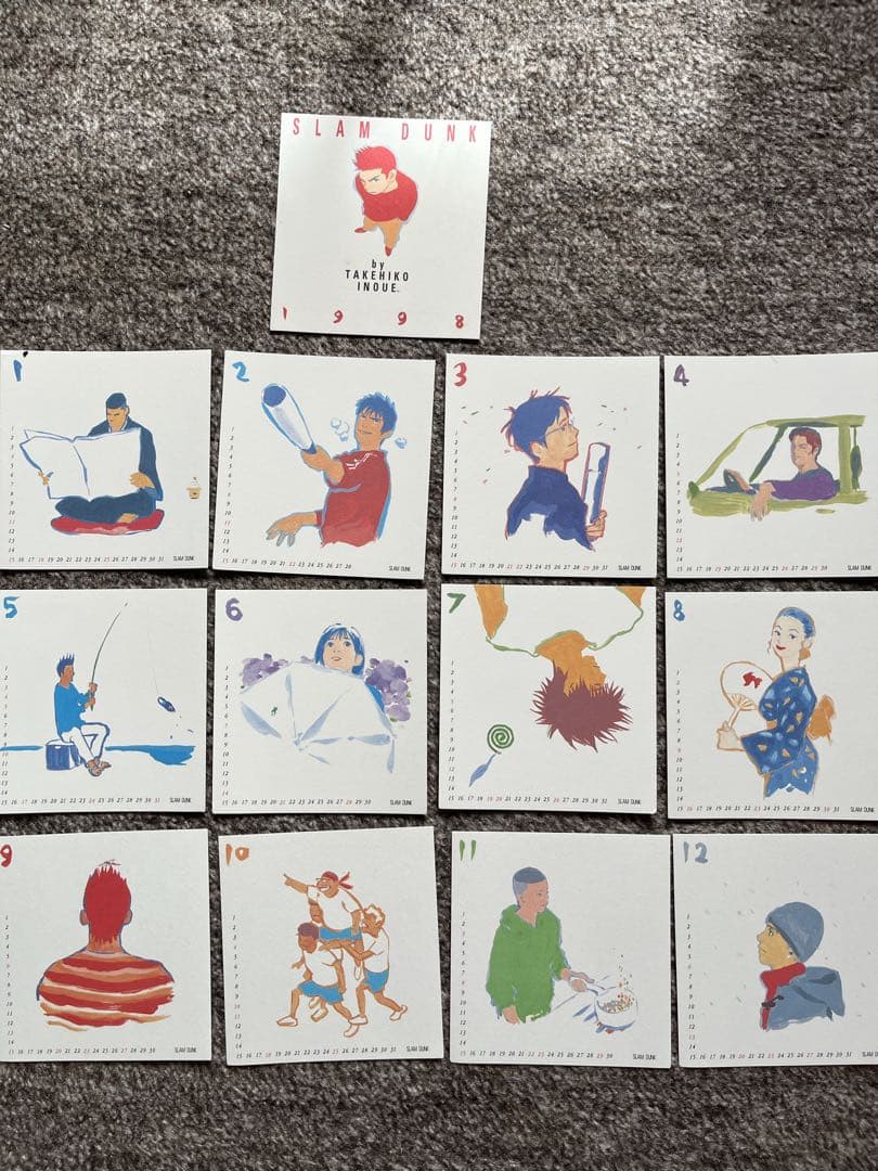 【当時物】SLAM DUNK 1998年 卓上カレンダー