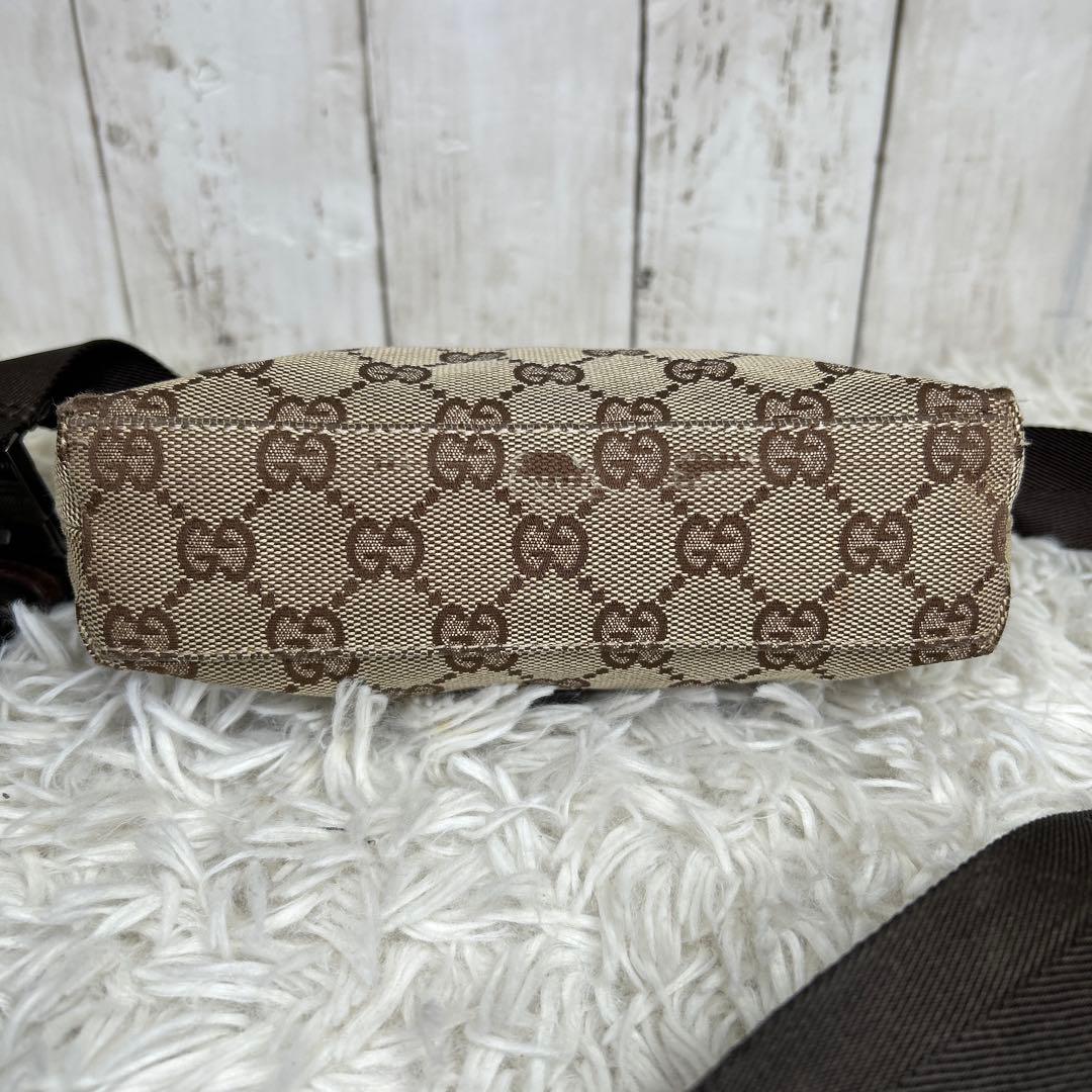 GUCCI GGキャンバス ジャッキー ウエストバッグ ボディーバッグ　茶色