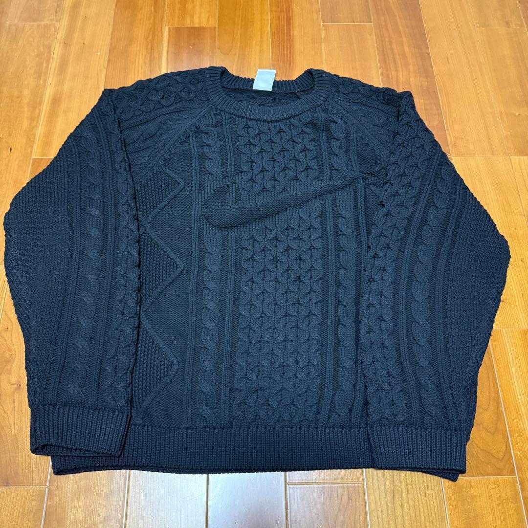 トップス NIKE AS M NL CABLE KNIT SWEATER LS BLACK