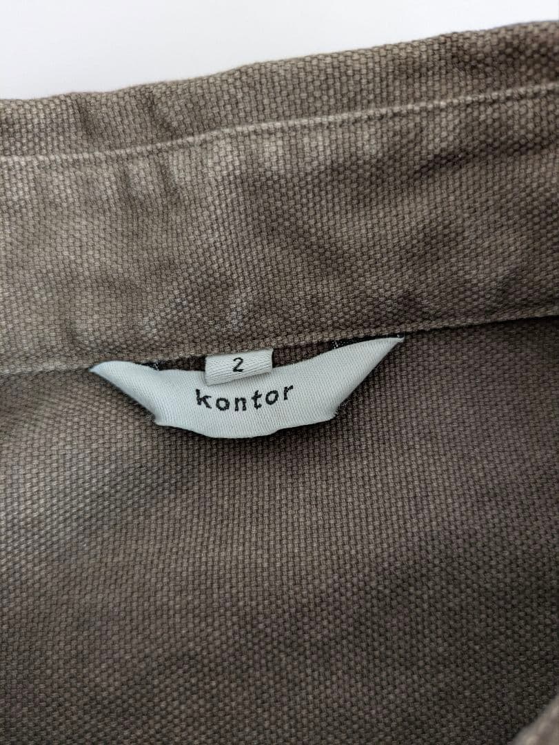 新品 kontor コントール ロングスリーブピグメントシャツ