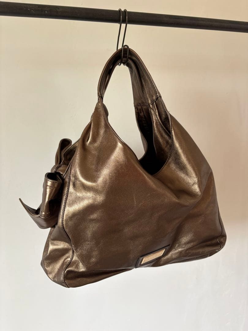 VALENTINOヴァレンティノ ショルダー　バック　ブロンズ　リボン