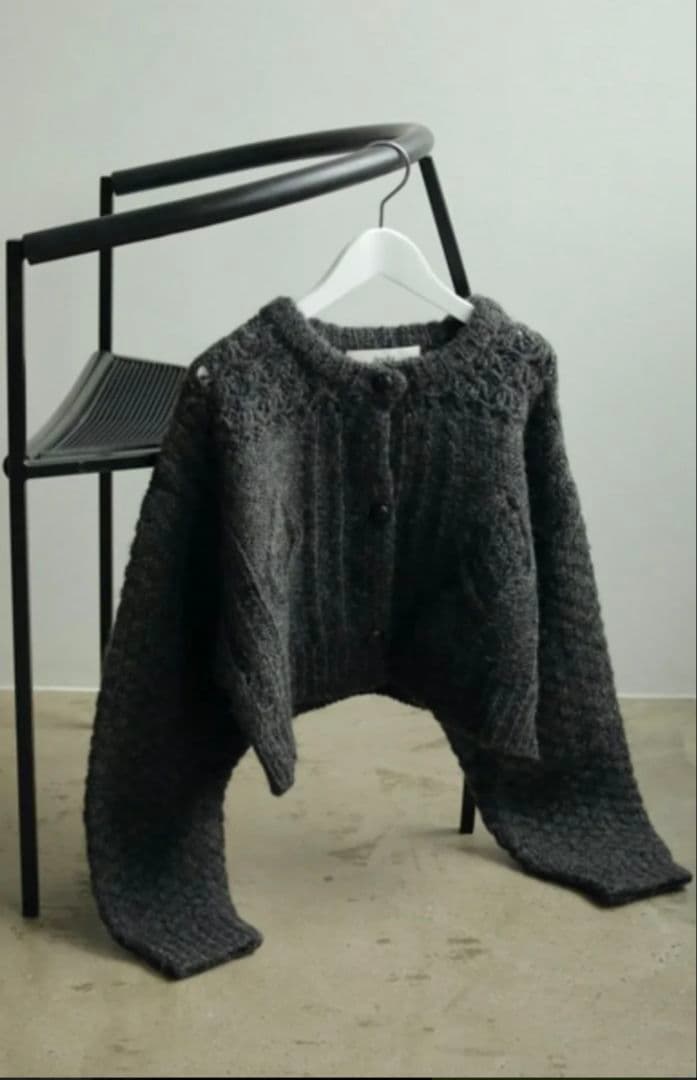 新品未使用 anuke Cable Knit Cardigan チャコールグレー