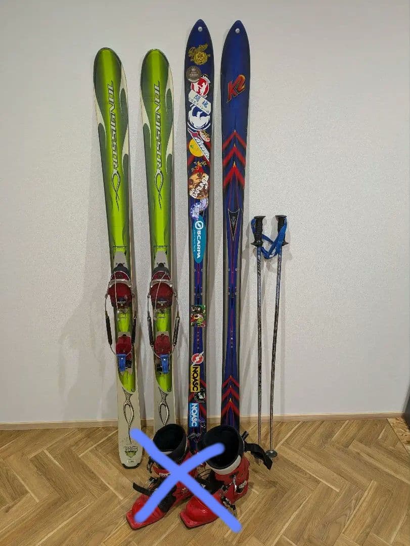 激安ROSSIGNOL テレマークスキー　バックカントリー板1セットおまけ付き★