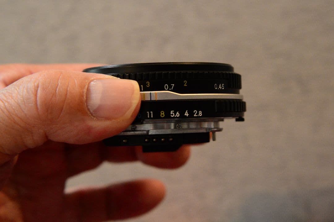 Nikkor45mm 2.8P (黒)純正フジツボフード クローズアップレンズ