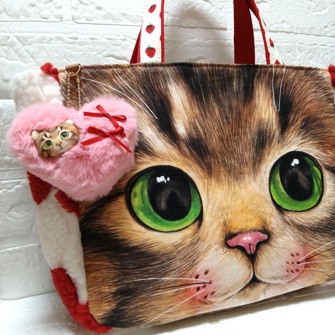 さ*ー様 コヤンイサムチョン☆横長トートバッグ　ビッグフェイスサンダー　ハートボ