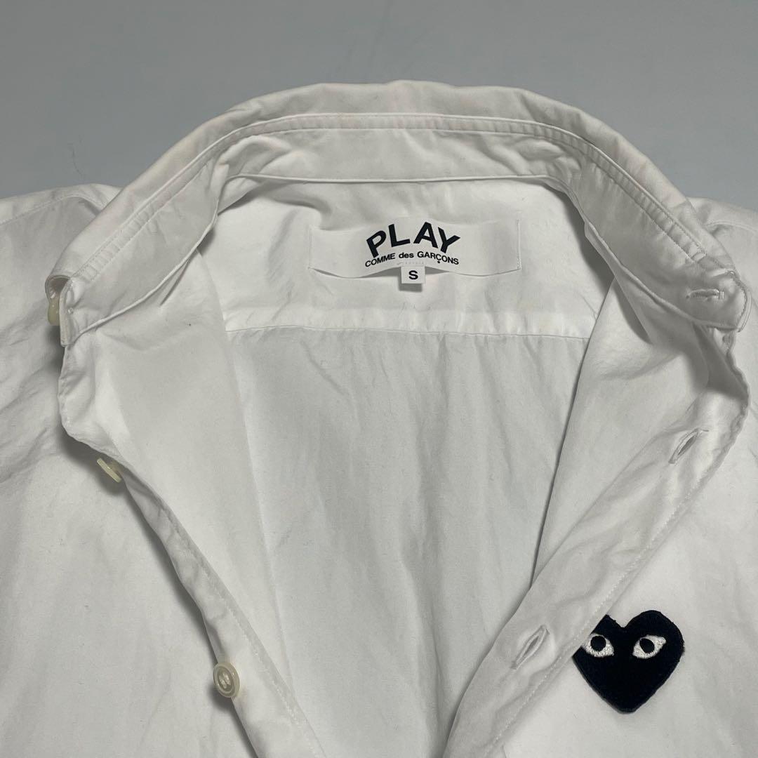 PLAY COMME des GARCONS 白シャツ　S ハートワッペン