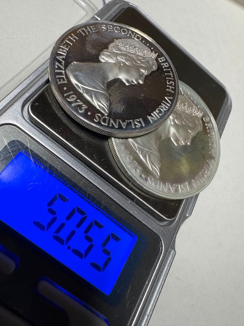 【銀貨保証】ヴァージン諸島 プルーフ貨幣セット 1ドル銀貨　2枚まとめて
