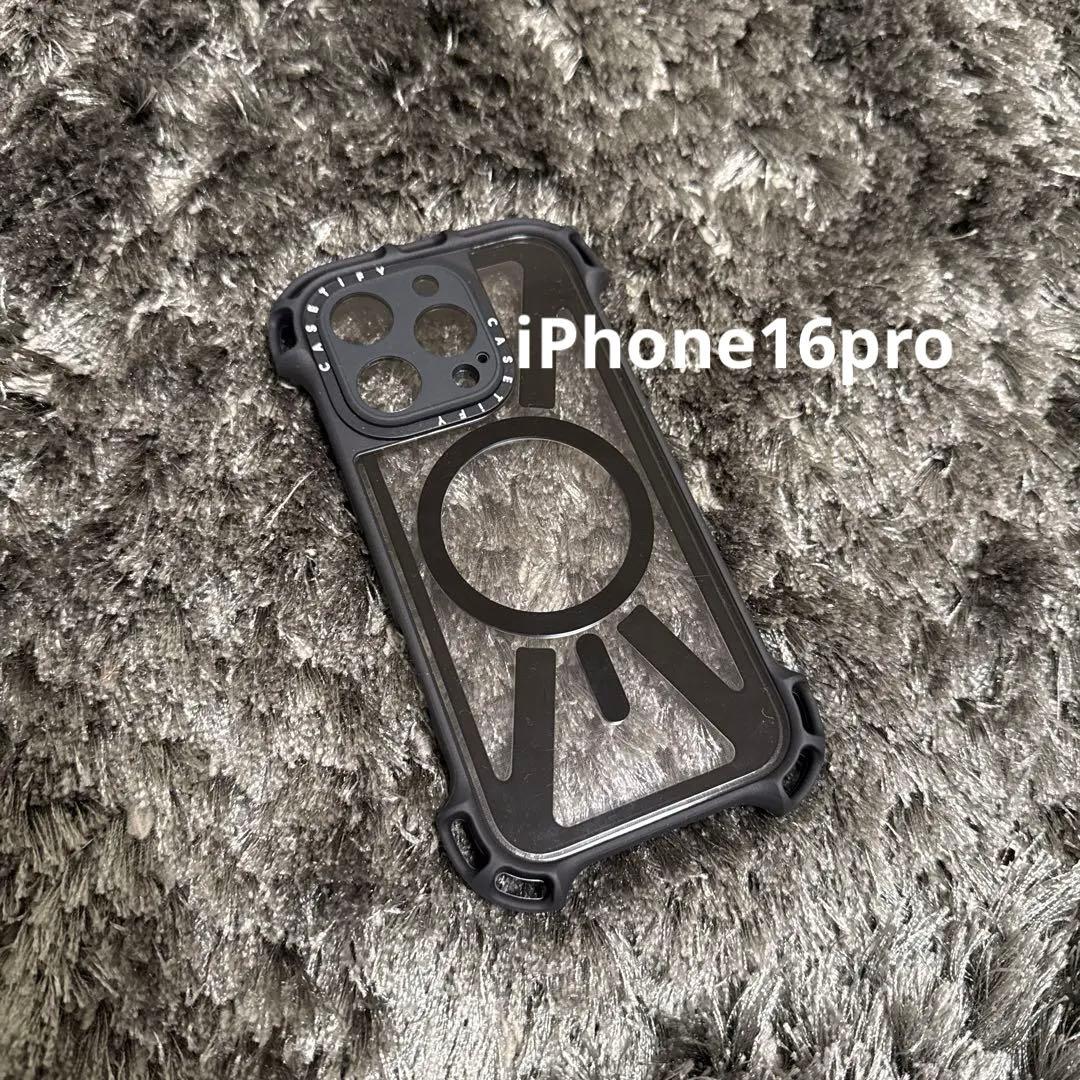 スマホケース ブラックiphone16PRO