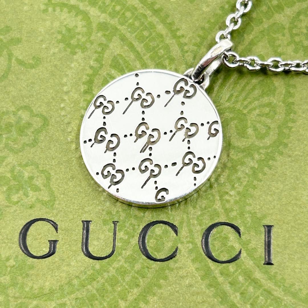 美品✨　グッチ　ネックレス　REAL　ゴースト　GG シルバー　Ag 925