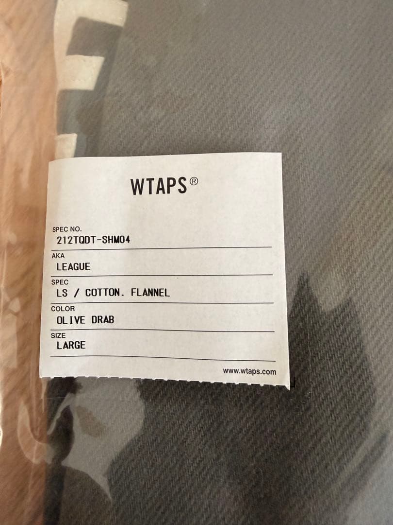 WTAPS LEAGUE 長袖シャツ OLIVE DRAB L