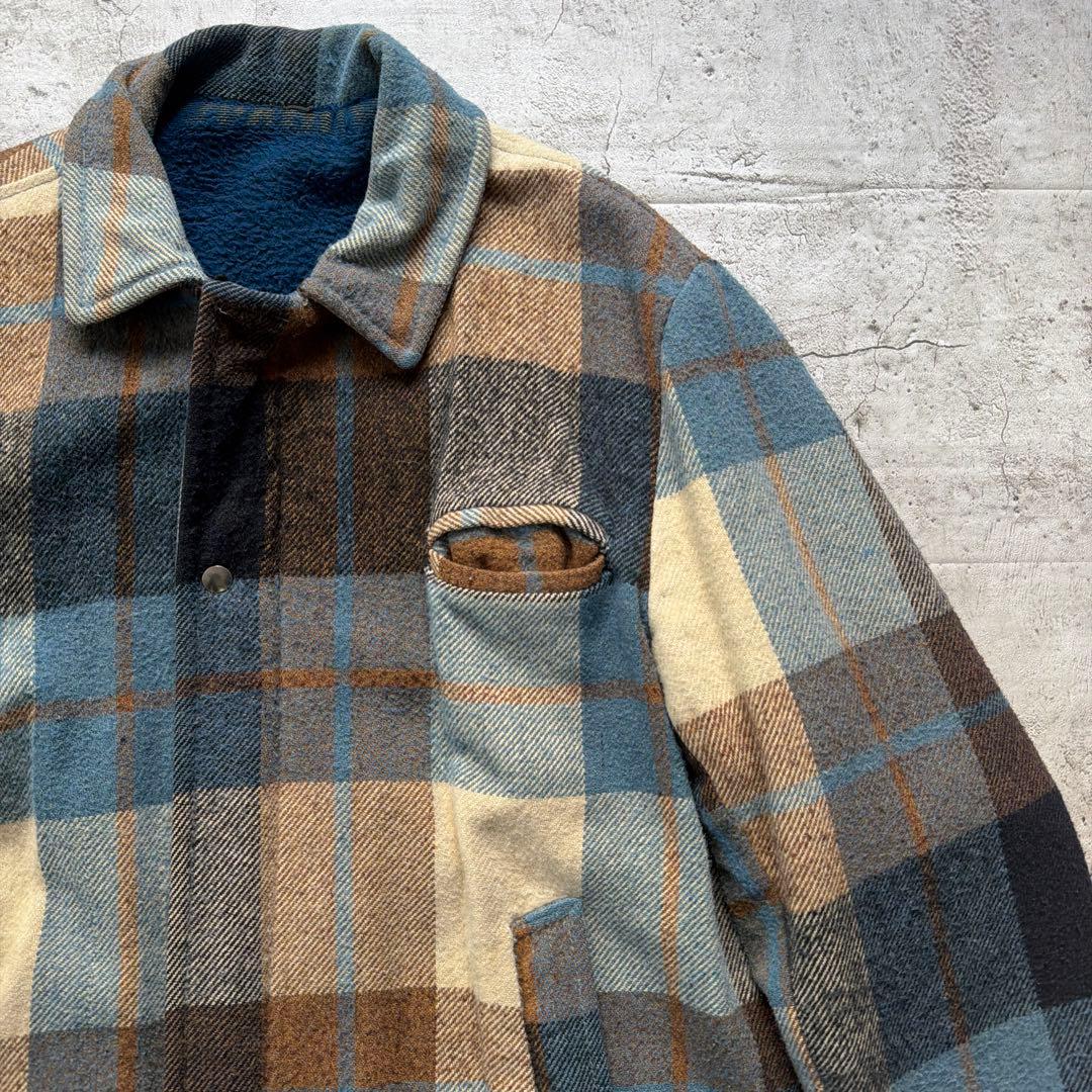 60s Vintage ウールジャケット　チェック　L相当