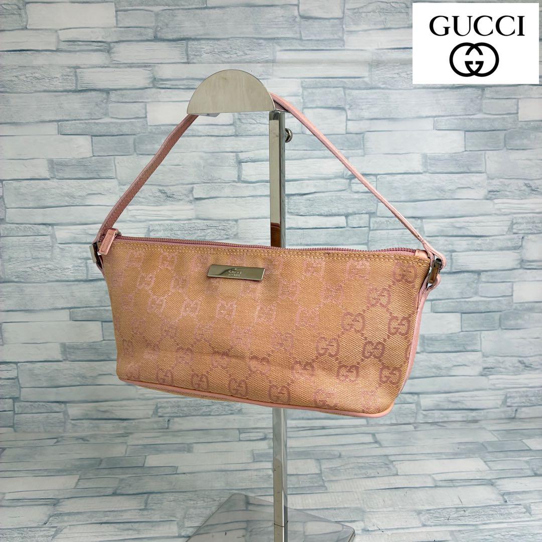 130 GUCCI グッチ　ミニハンドバッグ　キャンバス　ショルダーバッグ　m4