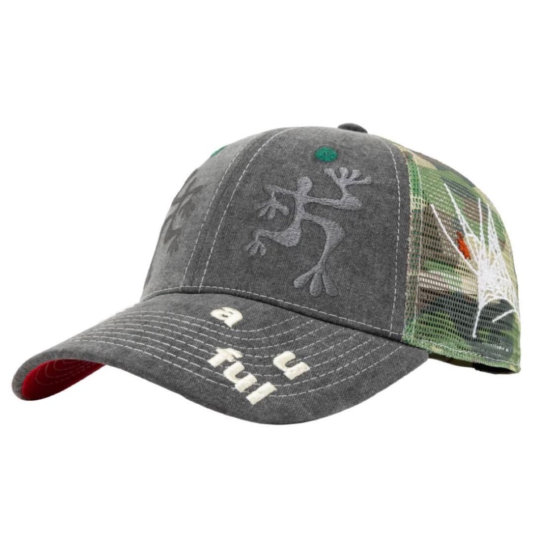 b.Eautiful biyu hat cap カモ メッシュキャップ グレー