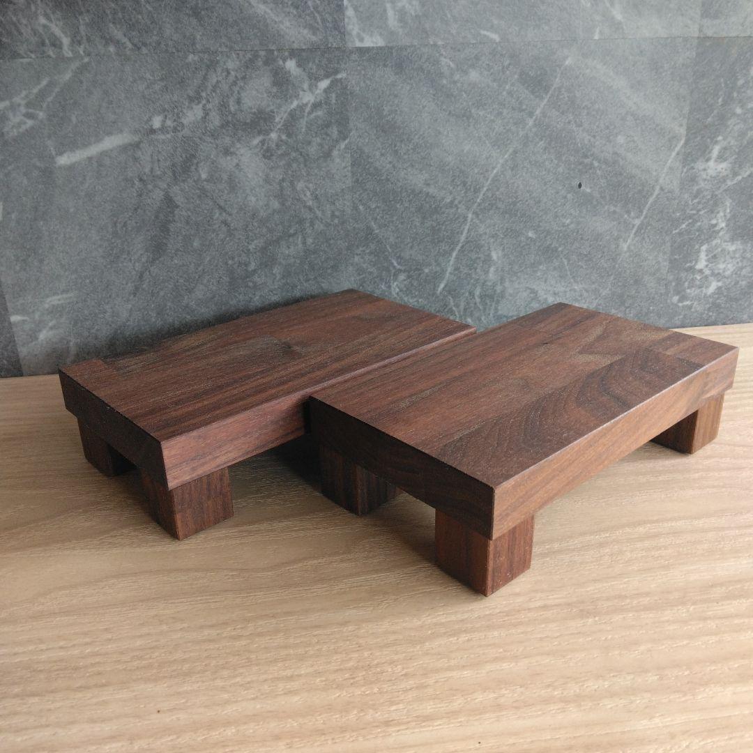 スピーカースタンド一対　ウォールナット