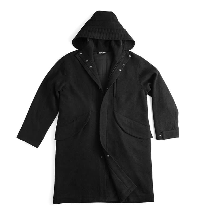 美品［icebreaker × Goldwin メリノウール コート 黒 M］