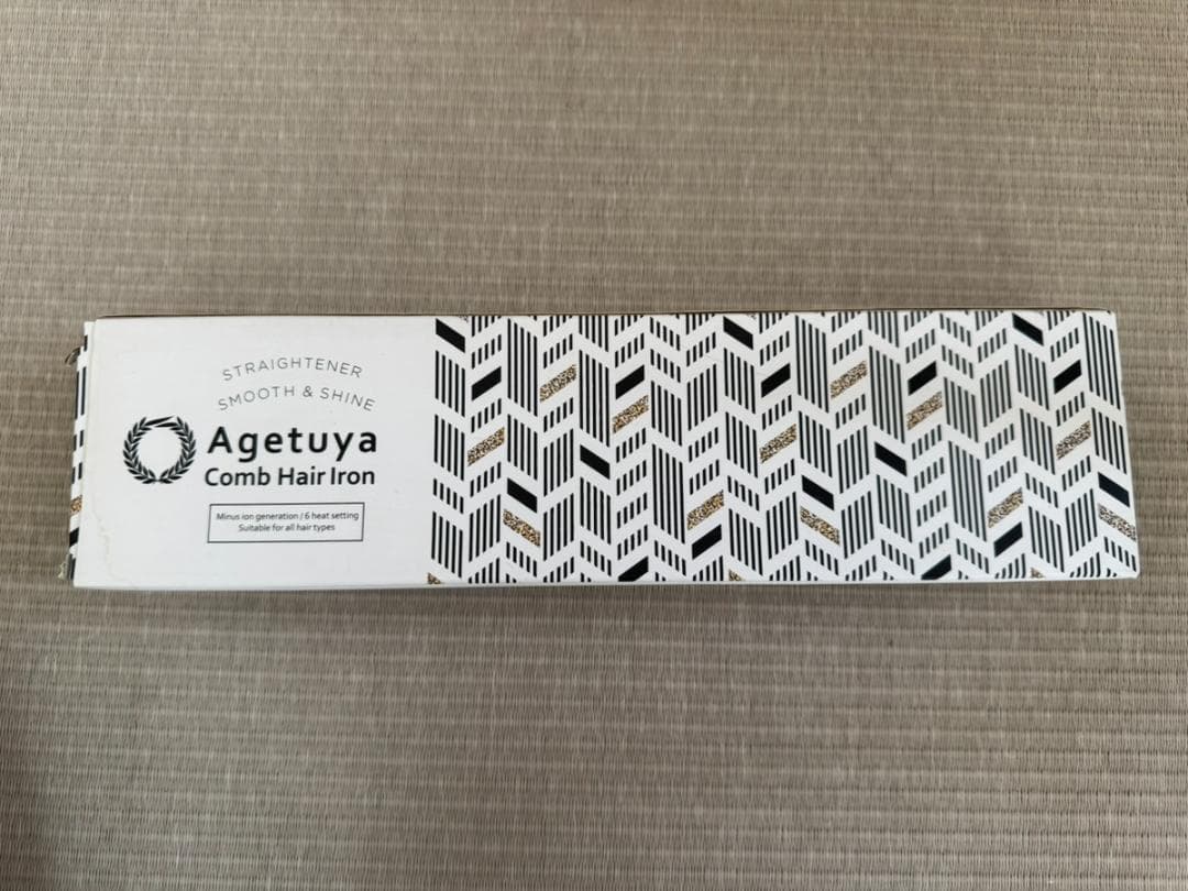 アゲツヤ チタニウムプレート コーム ストレート カール ヘアアイロン