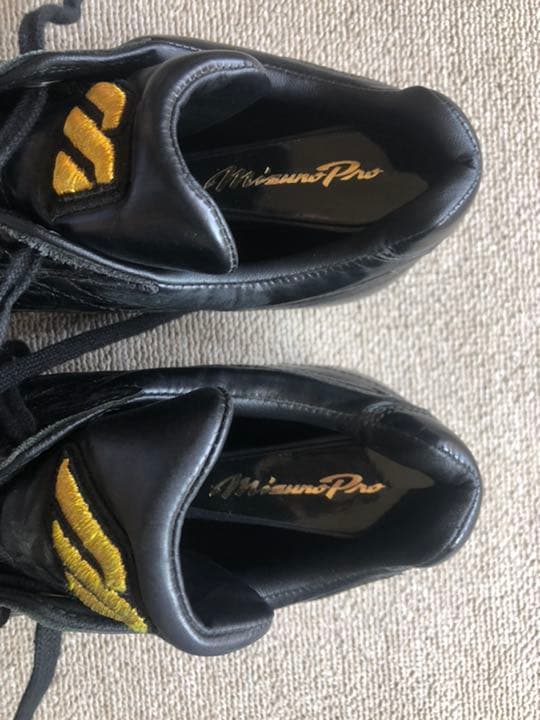 【最終値下げ】おまけ付き！　ミズノプロ　革スパイク　ビックM