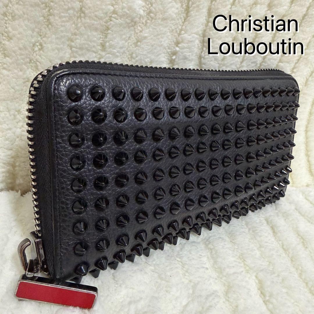 ✨️美品✨️ ルブタン 長財布 パネトーネ ラウンド ジップ ブラック レザー