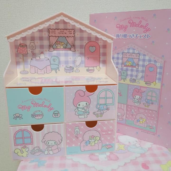 サンリオ　マイメロディ　飾り棚付き　プラチェスト　激レア