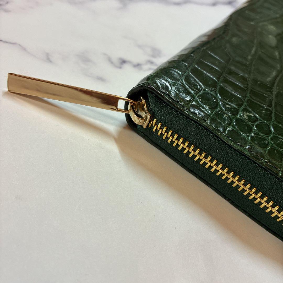 【月末セール】クロコダイル本革長財布【CITSコピー付き】