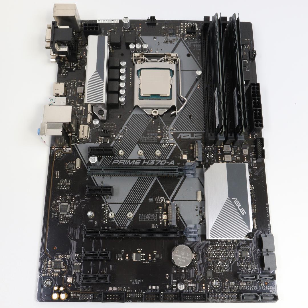 core i7 9700F、マザーボードH370-A、DDR4メモリ16G