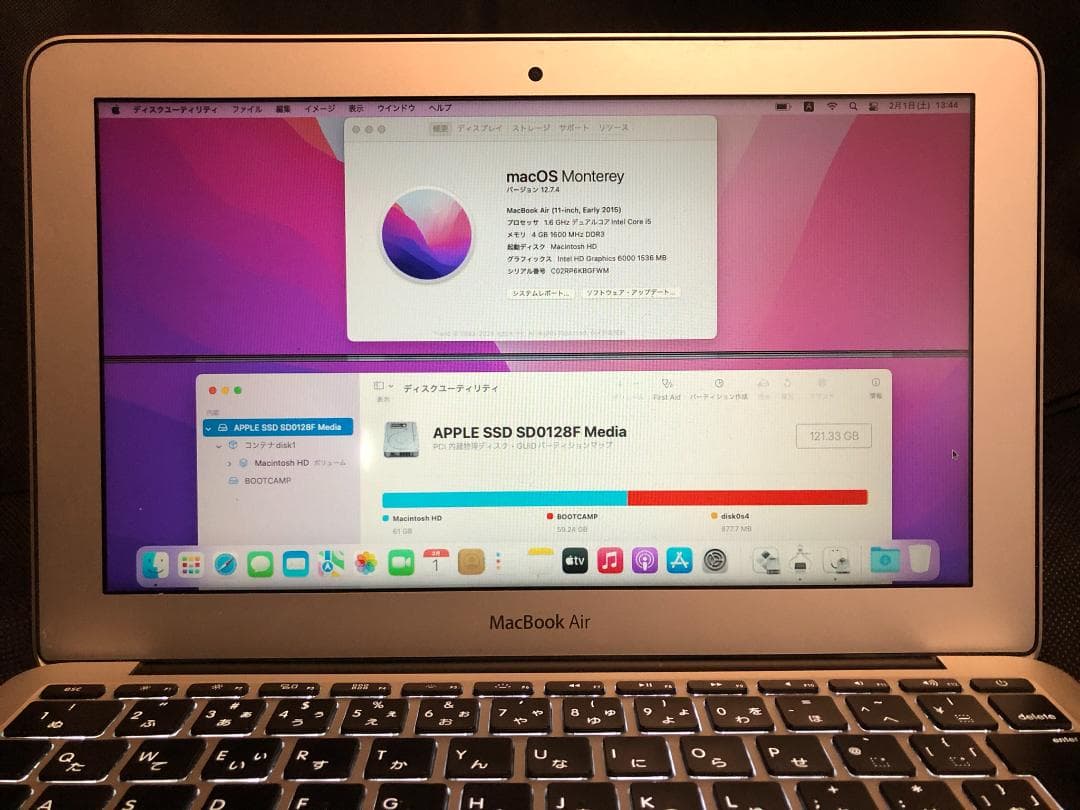 MacBook Air 11 Early 2015・Office2019・W11