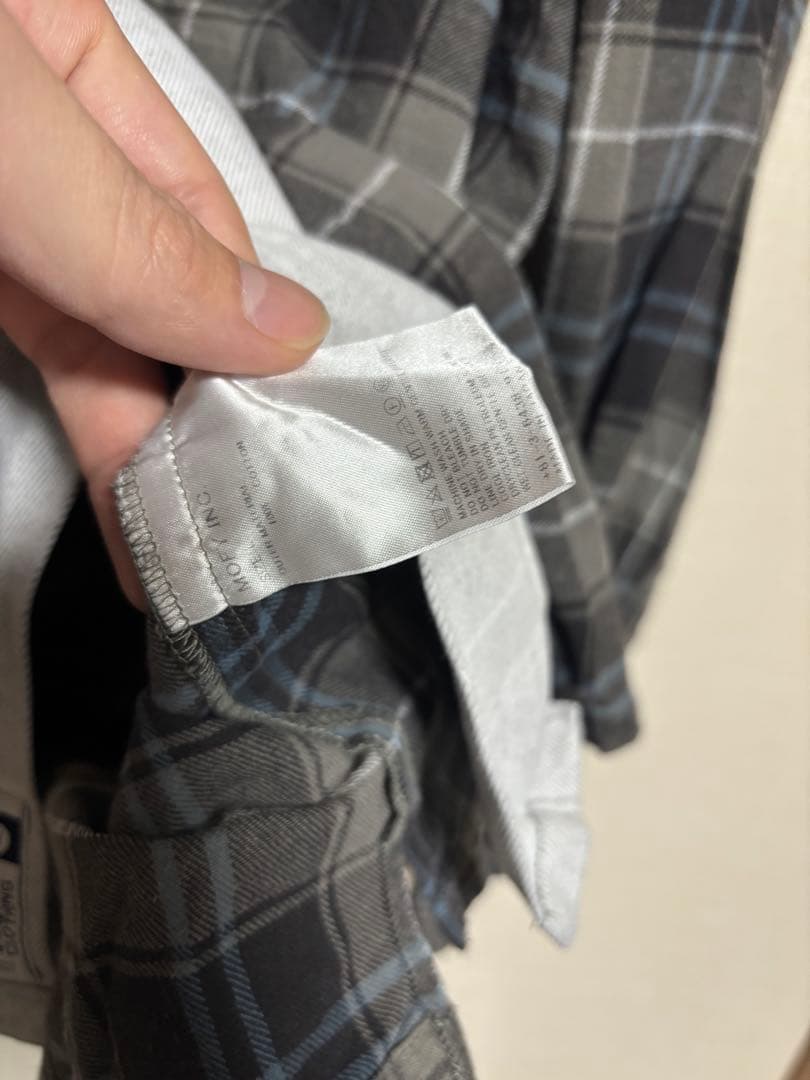 SEQUEL 21AW 切り替えチェックシャツL