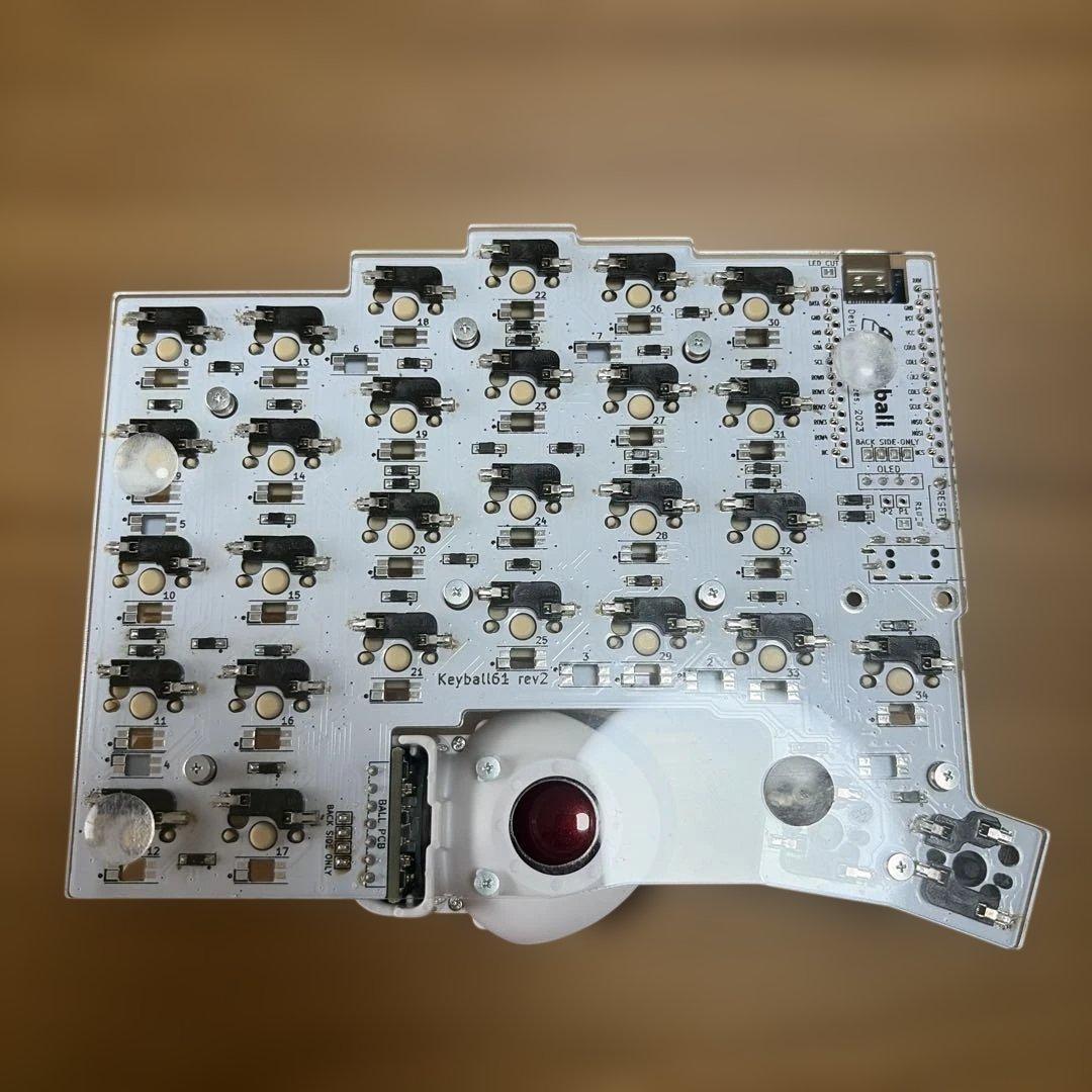 Keyball61 完成品 キースイッチ付き LEDなし