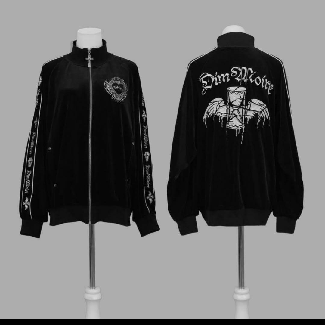 Dim Moire ベロアジャージトップス black