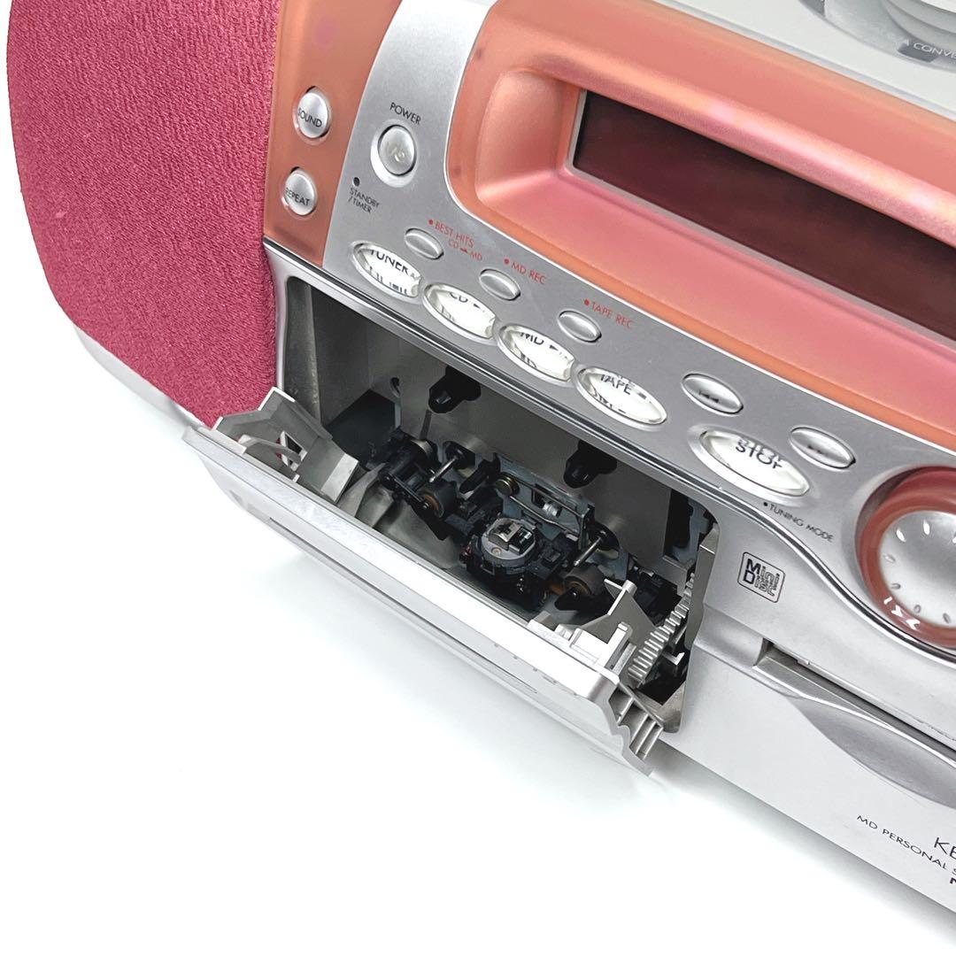 【美品・動作品】 KENWOOD MDX-F3 CD MD カセット ピンク