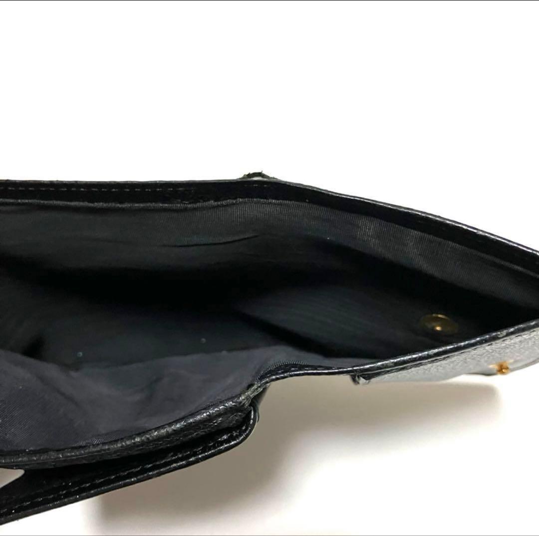 CHANEL シャネル 三つ折り財布 ココマーク ブラック