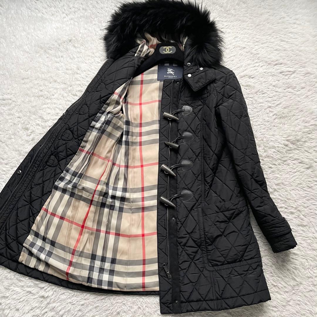 バーバリーロンドン　キルティングダッフルコート ノバチェック 40サイズ