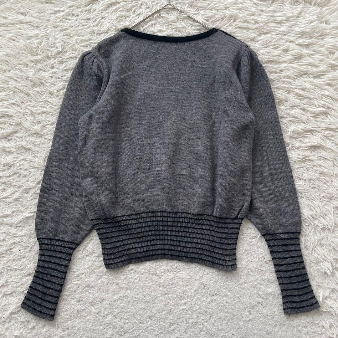 YVES SAINT LAURENT アンゴラ混　ビーズ　長袖　ニット　セーター