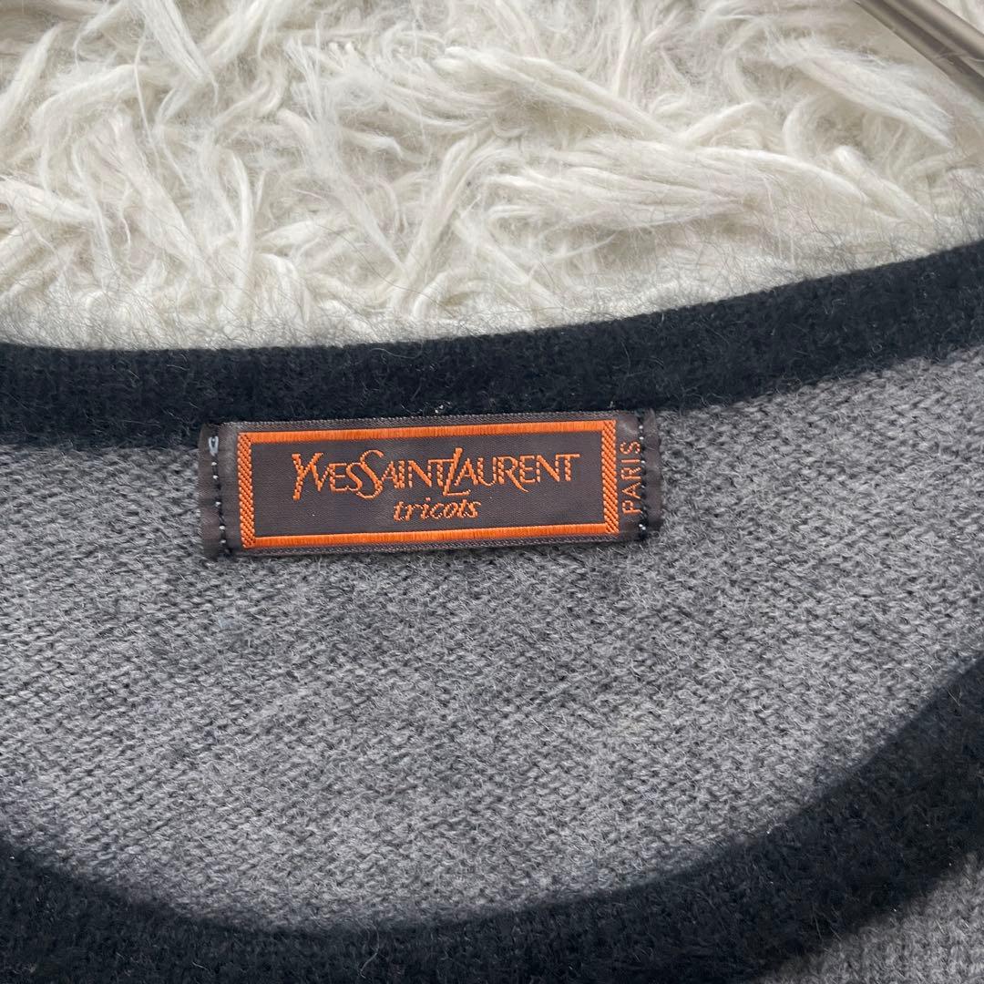 YVES SAINT LAURENT アンゴラ混　ビーズ　長袖　ニット　セーター