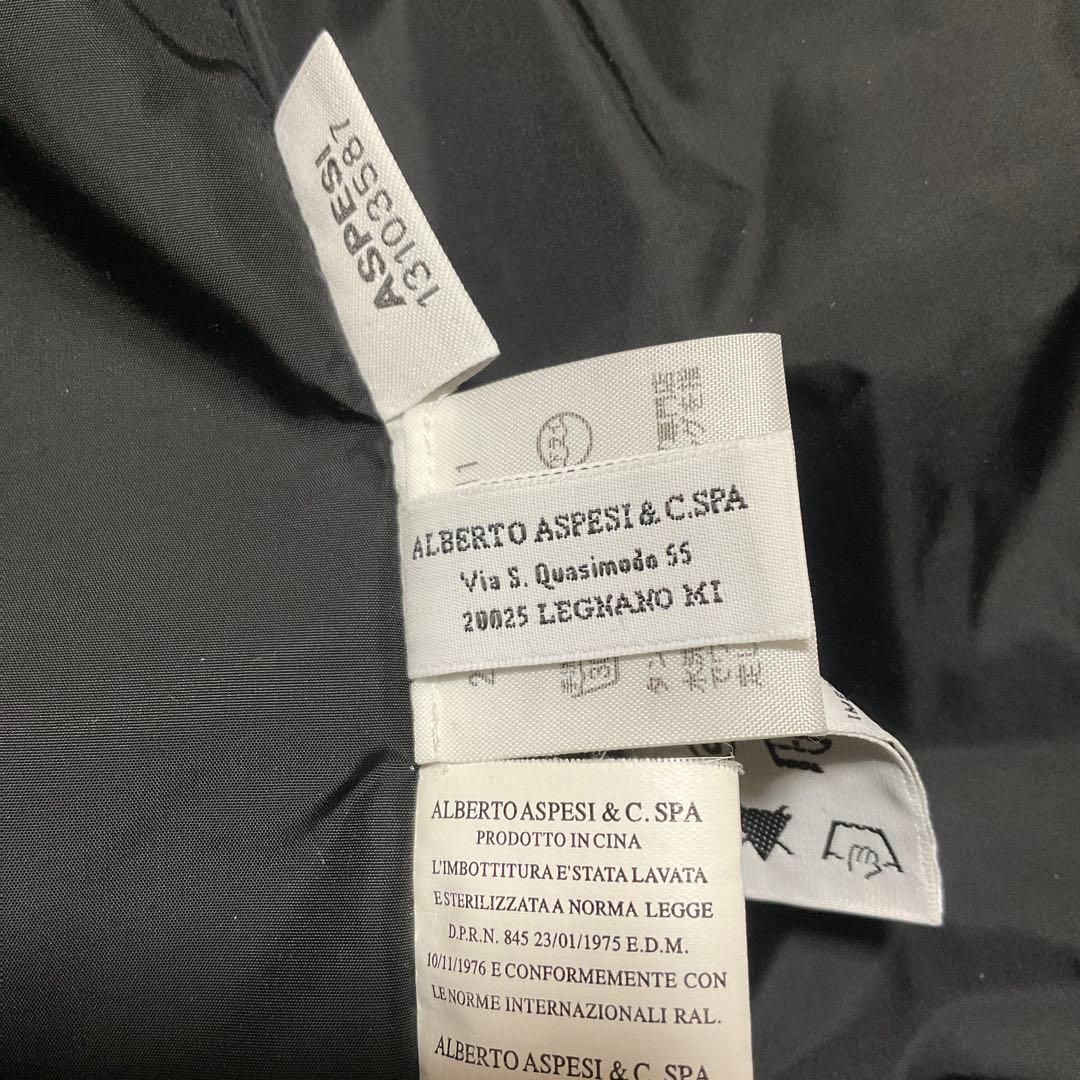 ASPESI フード付きダウンジャケット カーキ　(ダウン90%フェザー10%)