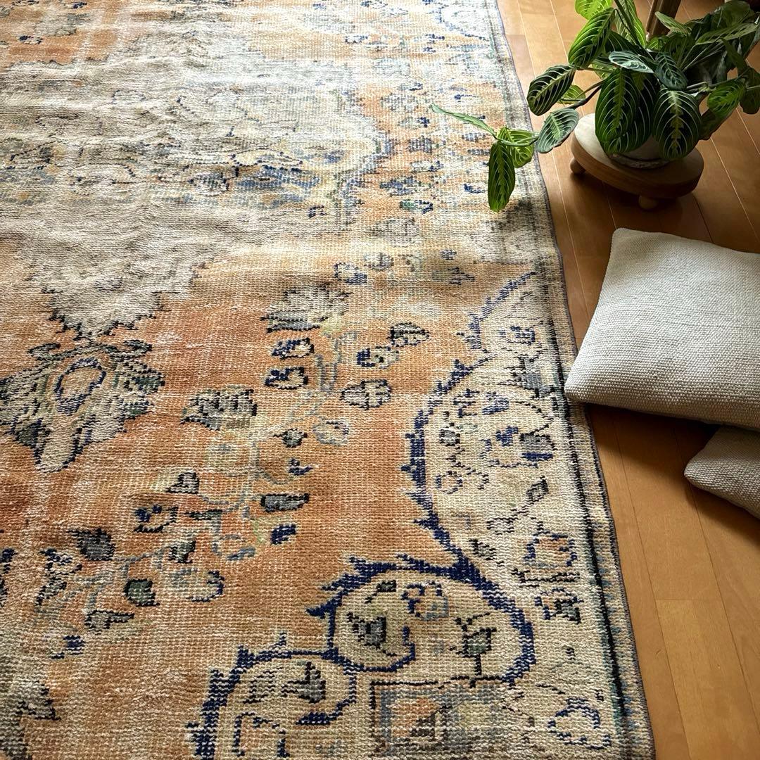 gigi（プロフ必読）　132×235擦れシャビートルコヴィンテージラグ