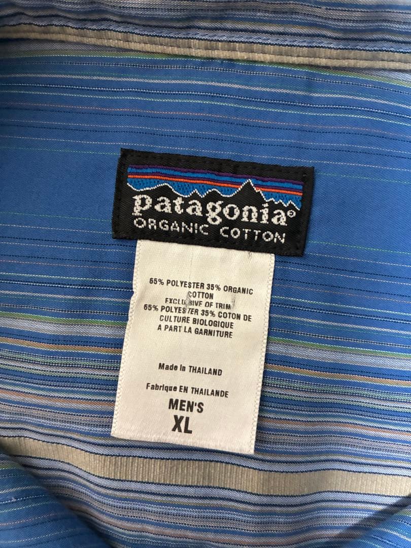 patagonia ストライプ柄プルオーバーシャツ XL ブルー rhythm