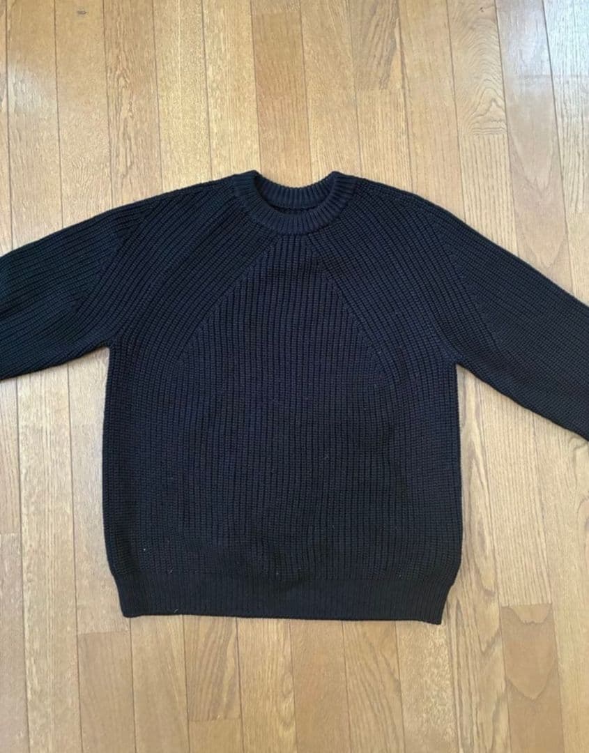 BATONER リブ編みニットセーター サイズ2 黒