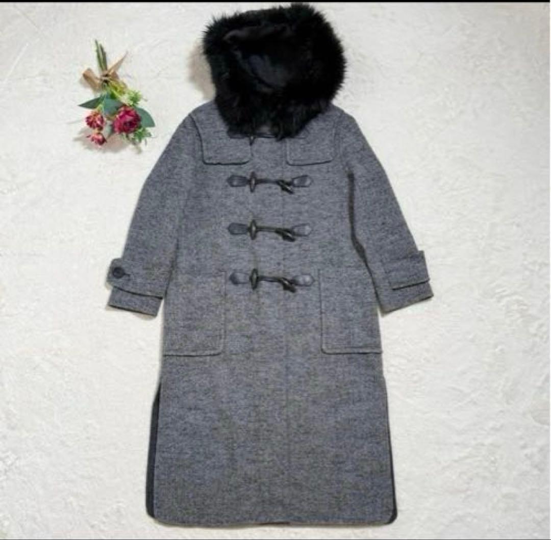 美品　グレースコンチネンタル　ダッフルコート ロング ヘリンボーン　2way