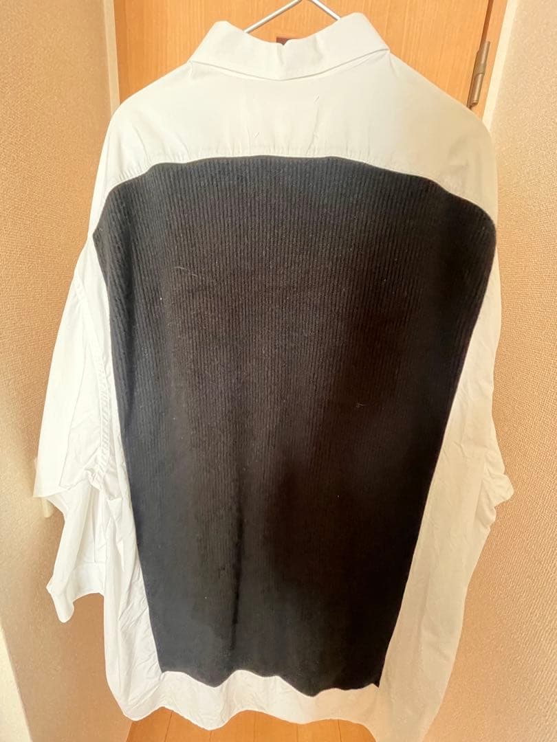 メゾンマルジェラ　ニットドッキングシャツ