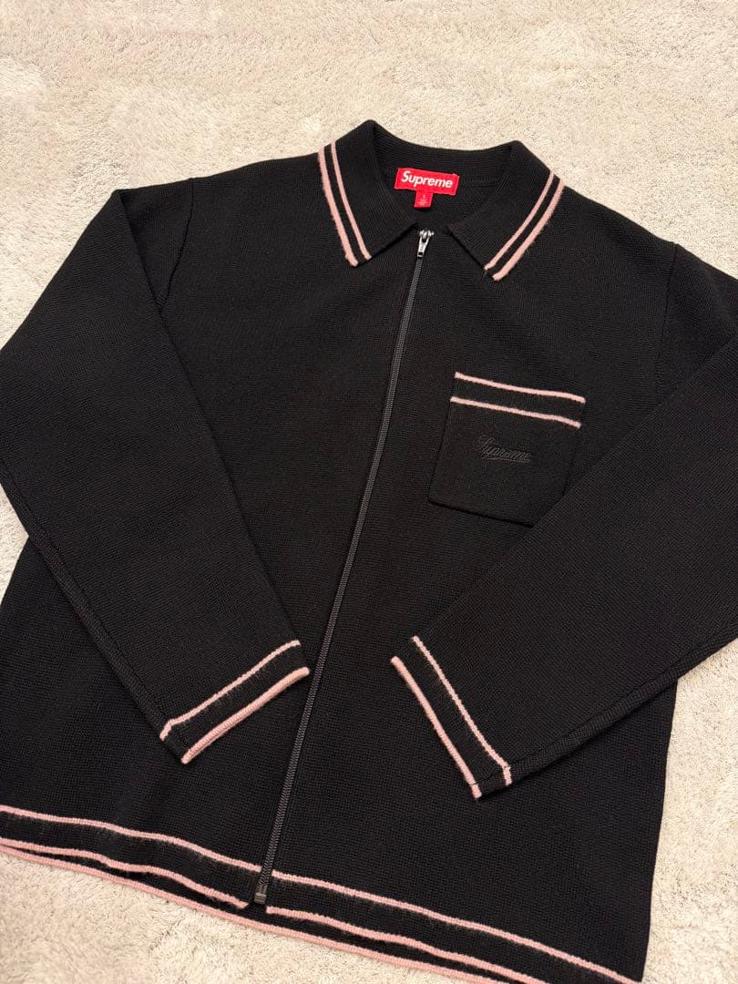 トップス supreme Zip Up Polo Sweater
