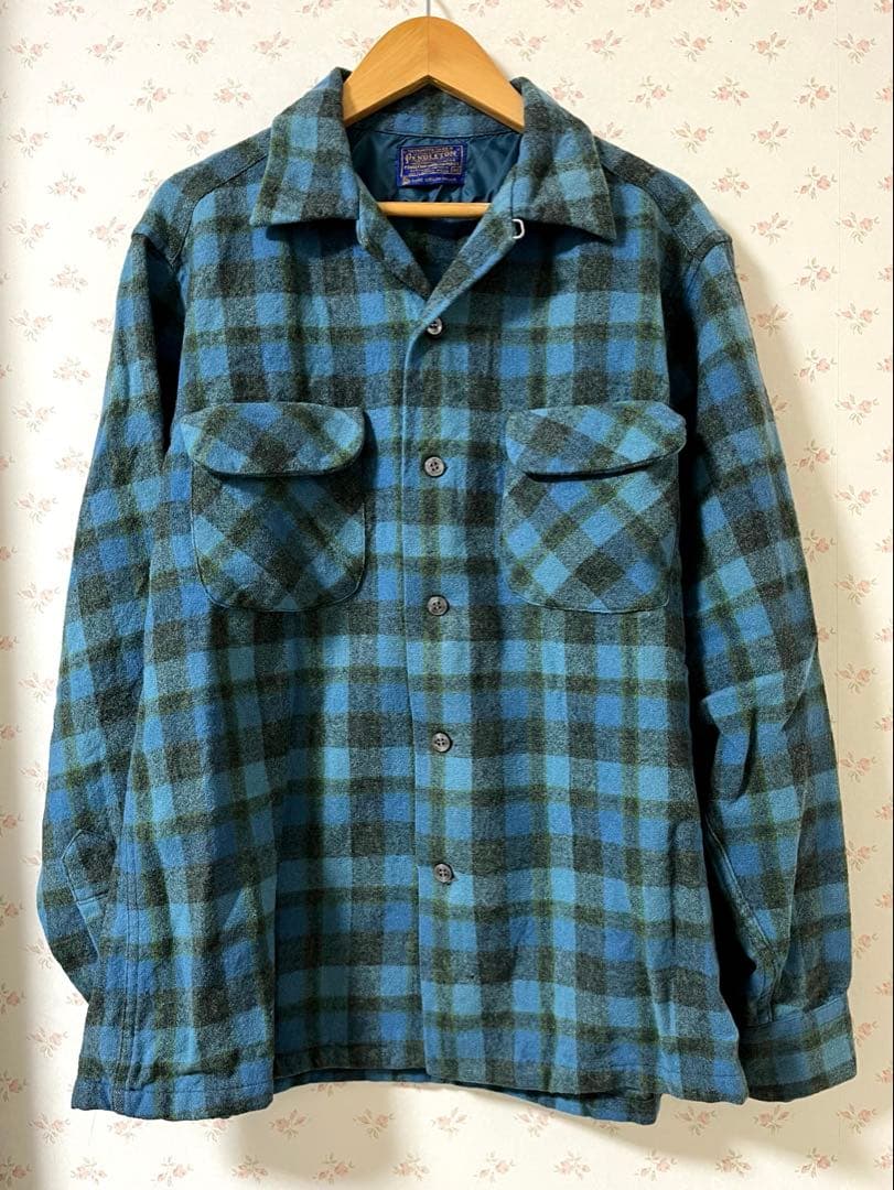 【希少・美品】60s PENDLETON ボードシャツ シャドーチェック