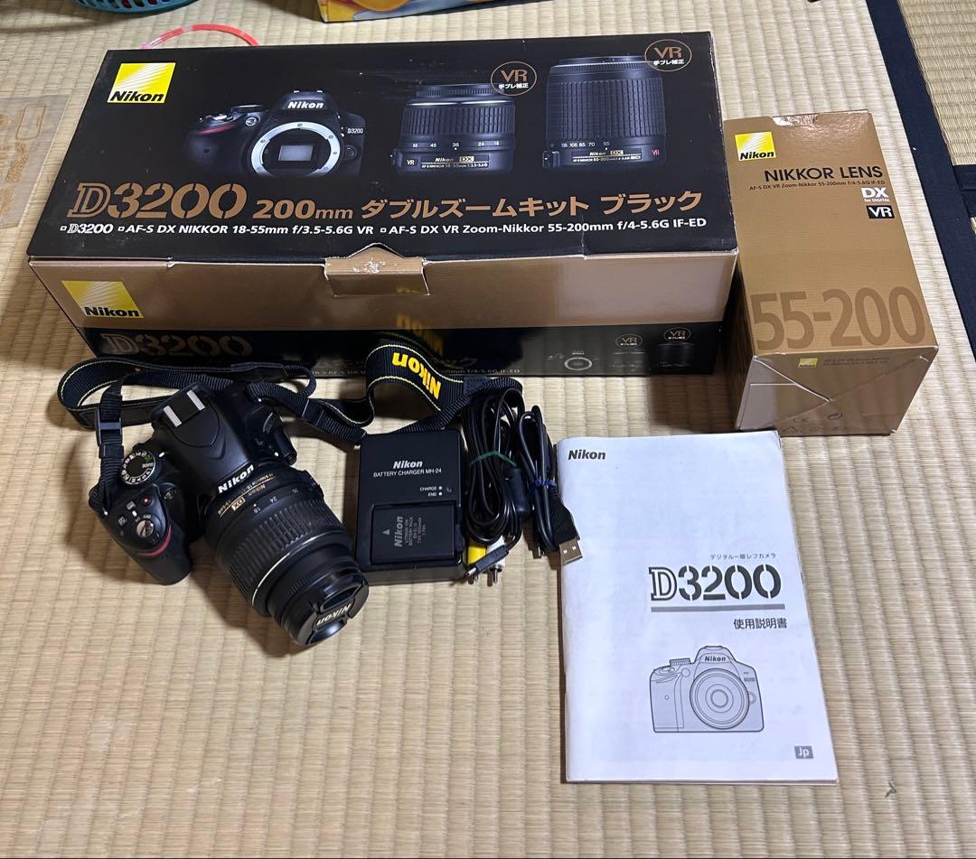 Nikon D3200 ダブルズームキット ブラック