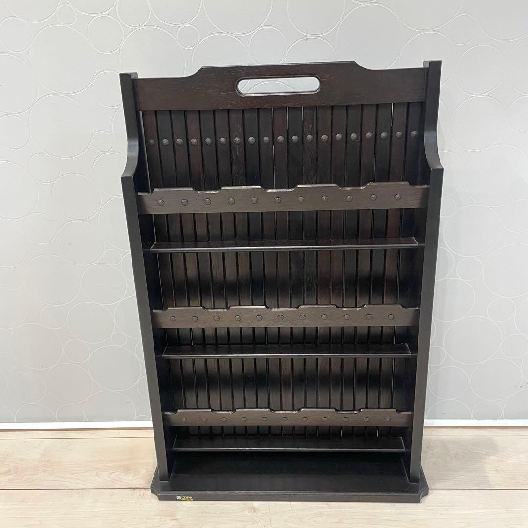 【希少】オールドカリモク 木製マガジンラック スリッパラック 収納棚 レトロ