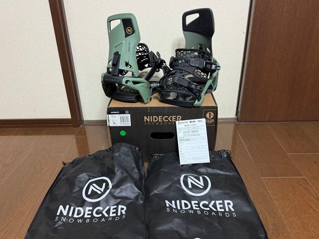 24-25モデル Nidecker Supermatic L グリーン保証書付き